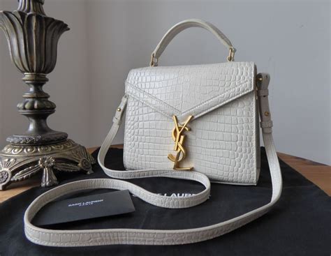 ysl cassandra croc|SAINT LAURENT Calfskin Crocodile Embossed Monogram .